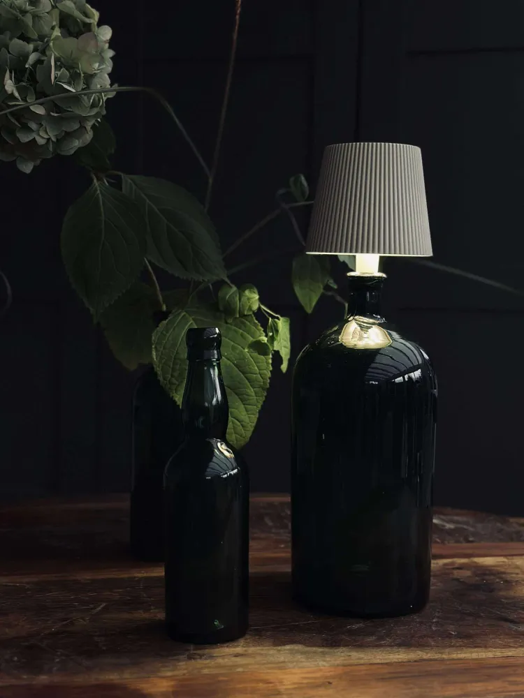 LED-lampe til vinflaske - Krem MIX