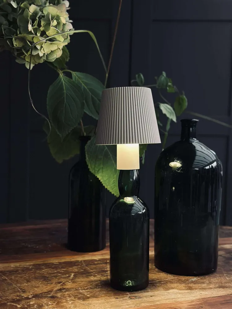 LED-lampe til vinflaske - Krem MIX