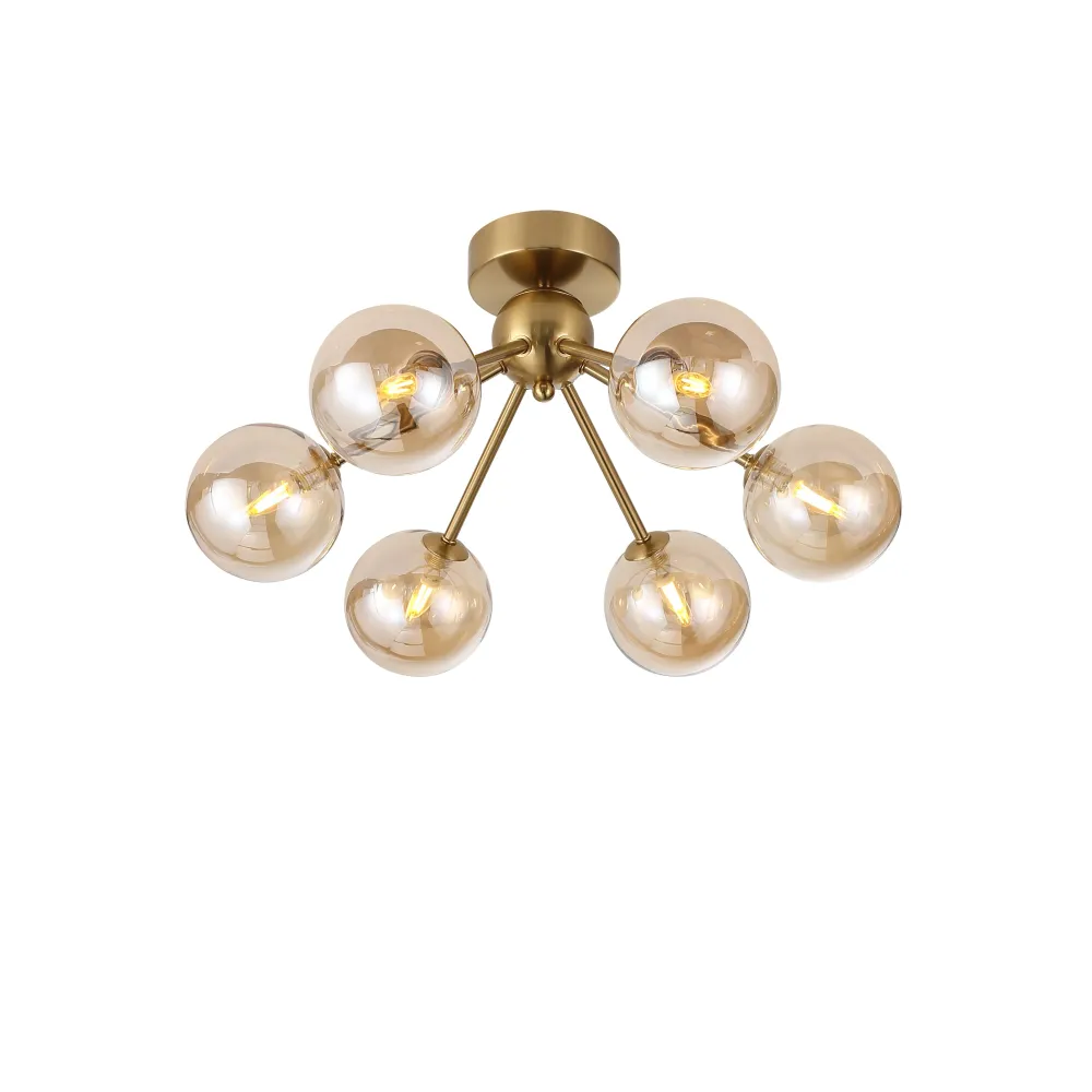 Lugano Taklampe Ø51 Amber