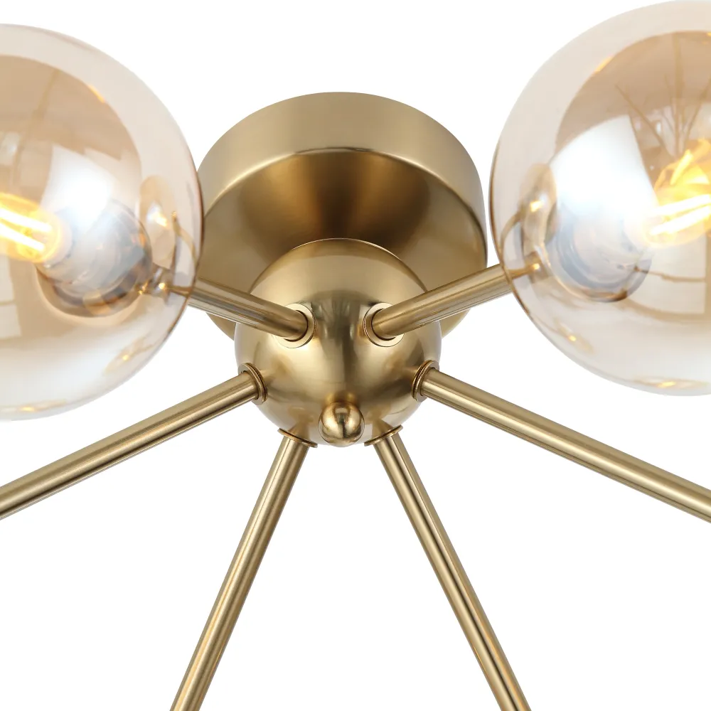 Lugano Taklampe Ø51 Amber