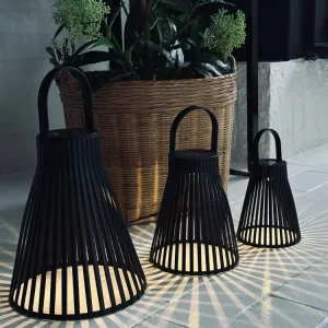 Lykt med solceller - GARDEN BLACK 18cm