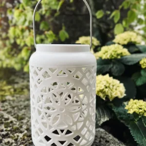 Lykt med solceller - WHITE BOHEME