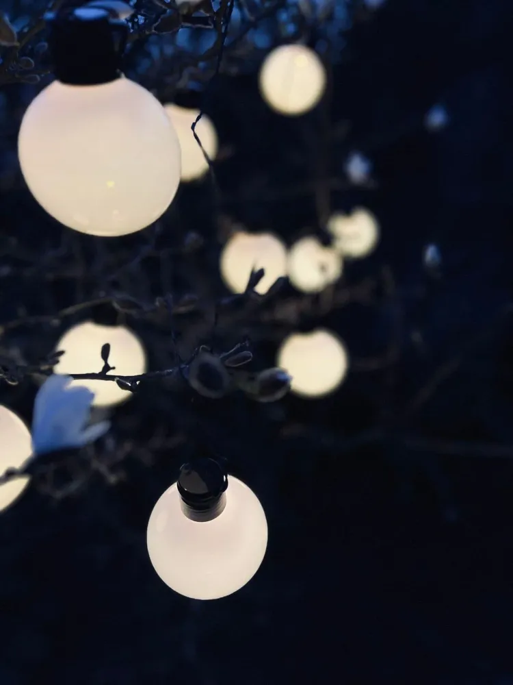Lyskjede WHITE DOTS - Batteriboks med timer