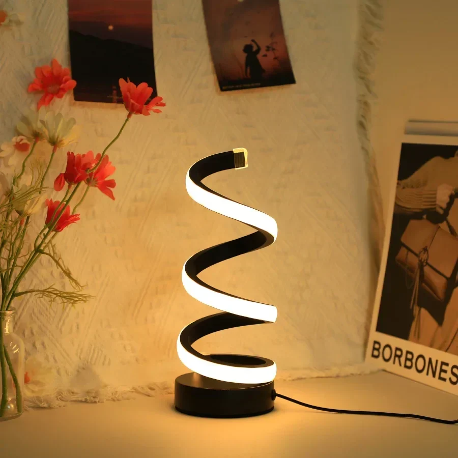 Moderne S-formet skrivebordslampe - FlexiGlow