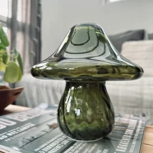 MUSHROOM lampe med LED 18 cm – Grønn