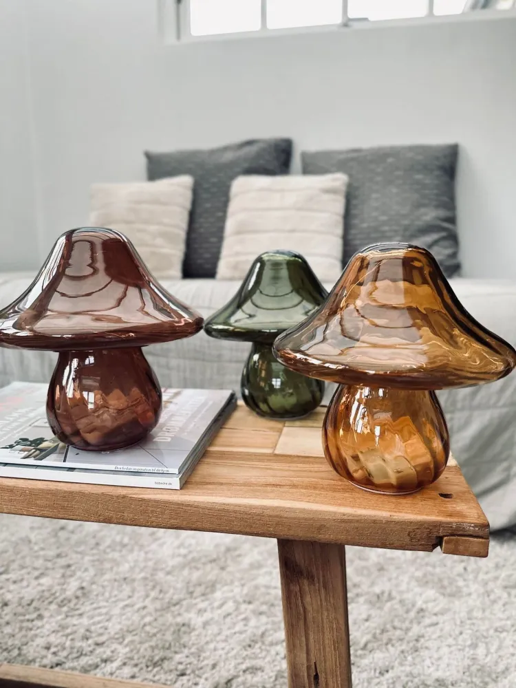 MUSHROOM lampe med LED 18 cm – Grønn