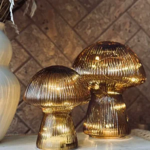 Mushroom med riller 15cm - Gyllen