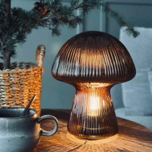 Mushroom med riller 25cm - Brun