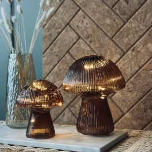 Mushroom med riller 15 cm - Brown