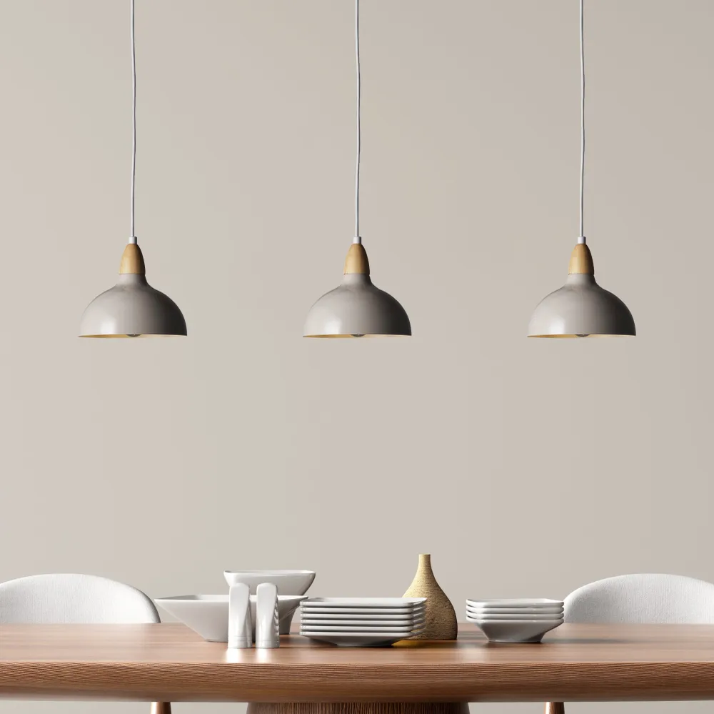 Oak Pendel Ø19 Glossy Dove