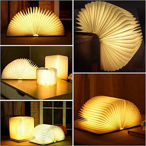 Sammenleggbar boklampe med varmt LED-lys - StoryGlow