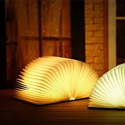 Sammenleggbar boklampe med varmt LED-lys - StoryGlow