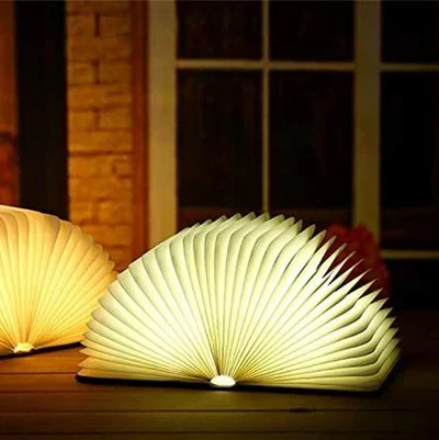 Sammenleggbar boklampe med varmt LED-lys - StoryGlow