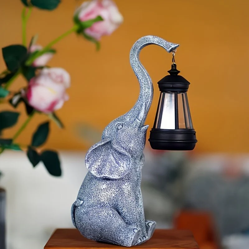 Stemningsfull solcellelampe hagen - Elephant Glow