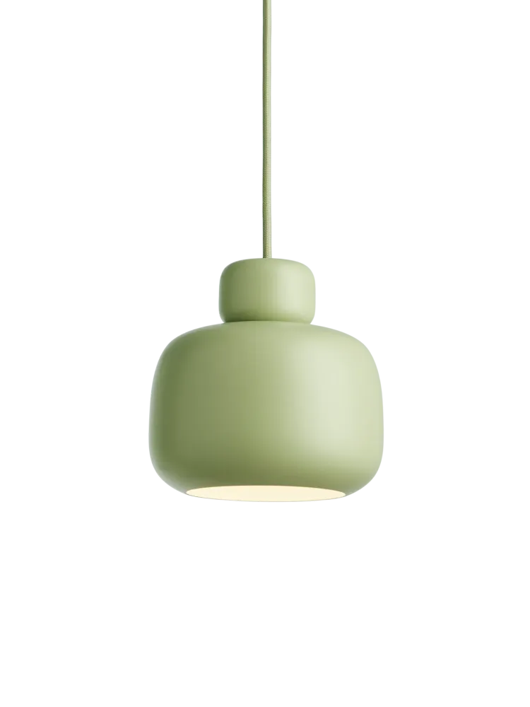 Stone pendellampe (Small) - Matcha green
