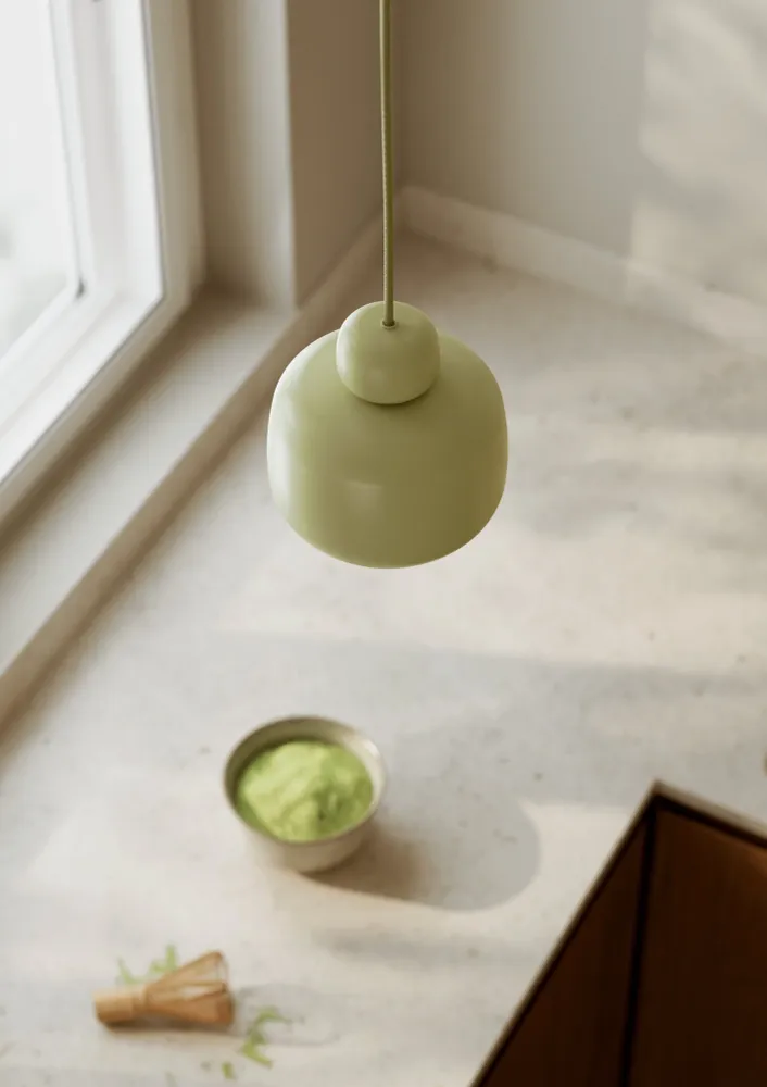 Stone pendellampe (Small) - Matcha green