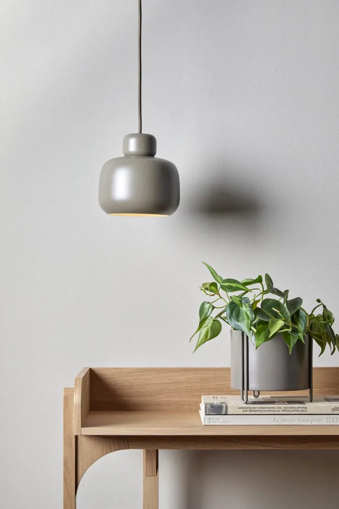 Stone pendellampe (Small) - Taupe