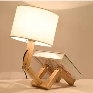 Trebordlampe med bokholder - RutanFlex