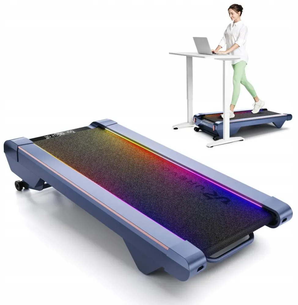 Tredemølle 1–6km/t Løpeflate 42x110cm 120kg UREVO Cyberpad Blå