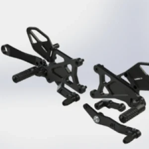 Vortex Racing Rearsets Replacement Rear Set- Black