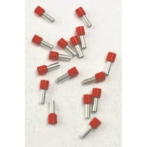 Terminalrør isolert cherry 10mm-L12mm; pose m/100 stk. Type A10055