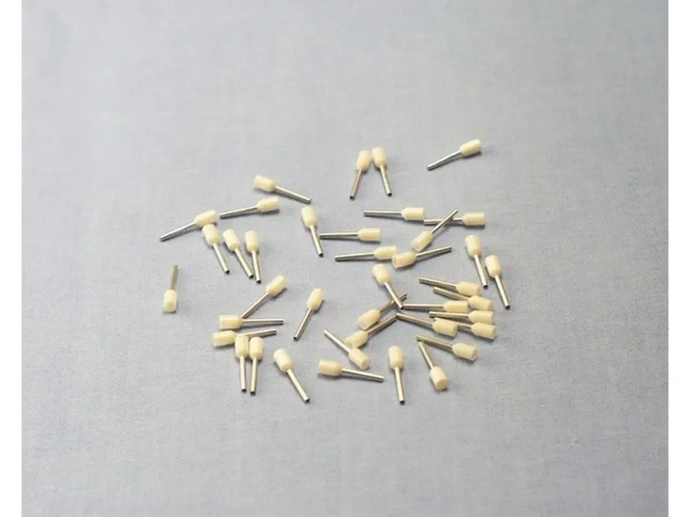 Terminalrør isolert HVIT 0,5mm-L10mm; pose m/500stk.