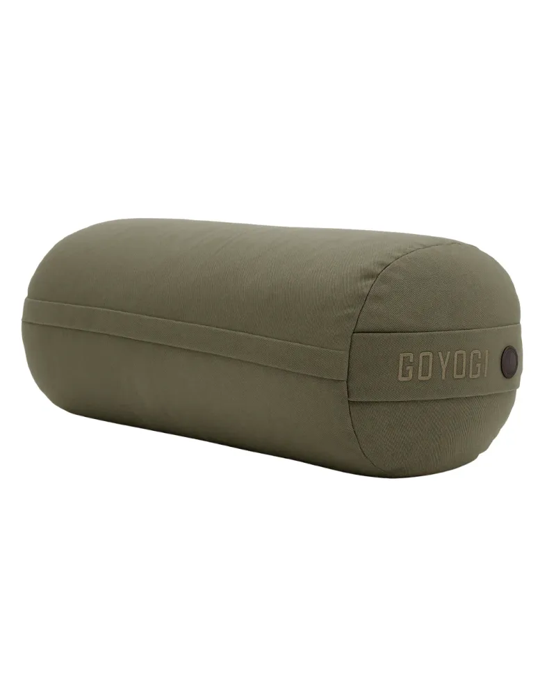 Calm Organic cotton Yoga Bolster - Dark Olive