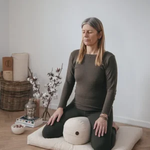 Calm Organic cotton Yoga Bolster - Natural