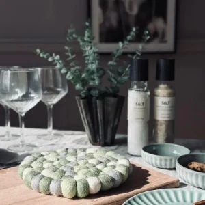 Bordskåner DOTS - Grønn ullmiks