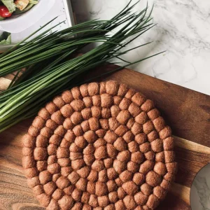 Bordskåner DOTS - Terracotta ull