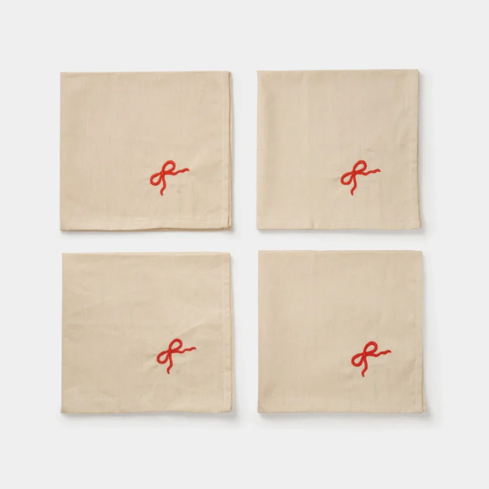 Midnatt Napkin Set Bow