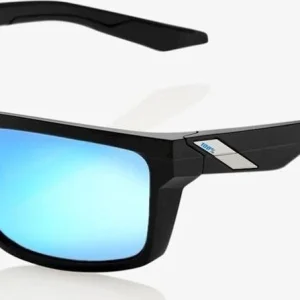 Solbriller HiPER Blå Speillinse 15% Lysgjennomslipp 58x39mm – 100% DAZE Matte Black