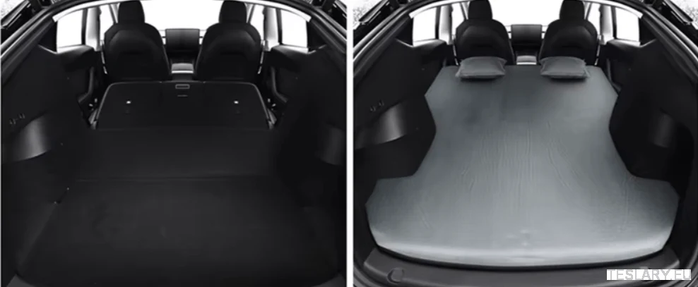Tesla Model Y/Y+ Juniper Camping Madrass oppblåsbart svart