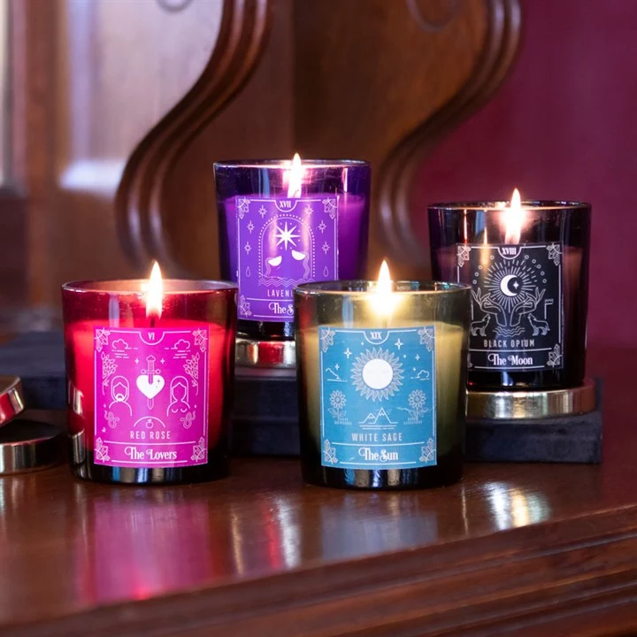 Elskerens Røde Rose Tarotlys