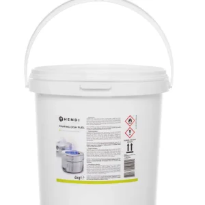 Brennpasta chafing dish 4kg – stabil og sikker oppvarming