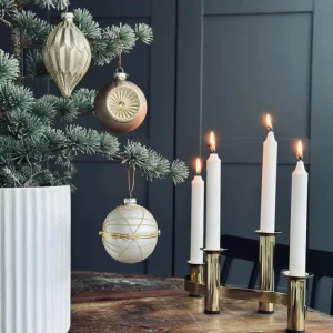 Julekuler i glass GOLD - Pakke med 3 stk