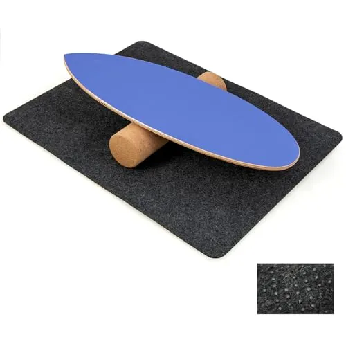 Balansebrett 75cm Med Korkrulle Og Matte, 100kg, Tre – COSTWAY