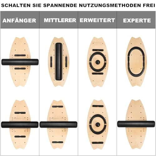 Balansebrett Tre 79,5x34,5cm Med 6 Justerbare Moduser OUUTMEE