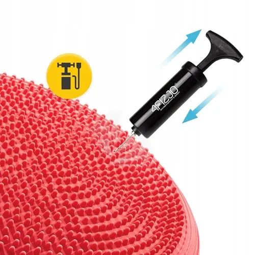 Balansepute 33cm Sensomotorisk, Oppblåsbar Rød – 4FIZJO