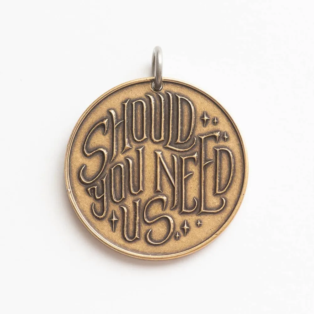 Shire Post Mint Labyrinth Should You Need Us Necklace, Charm Only