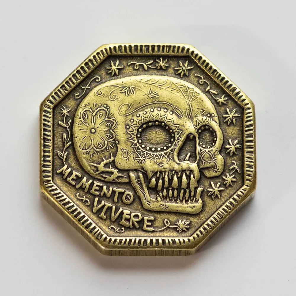 Shire Post Mint Memento Mori / Memento Vivere Reminder Brass Coin