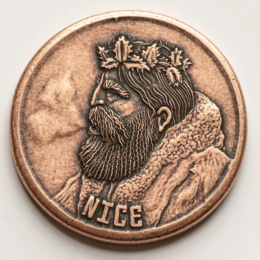 Shire Post Mint Naughty or Nice Copper Decision Maker Keepsake token