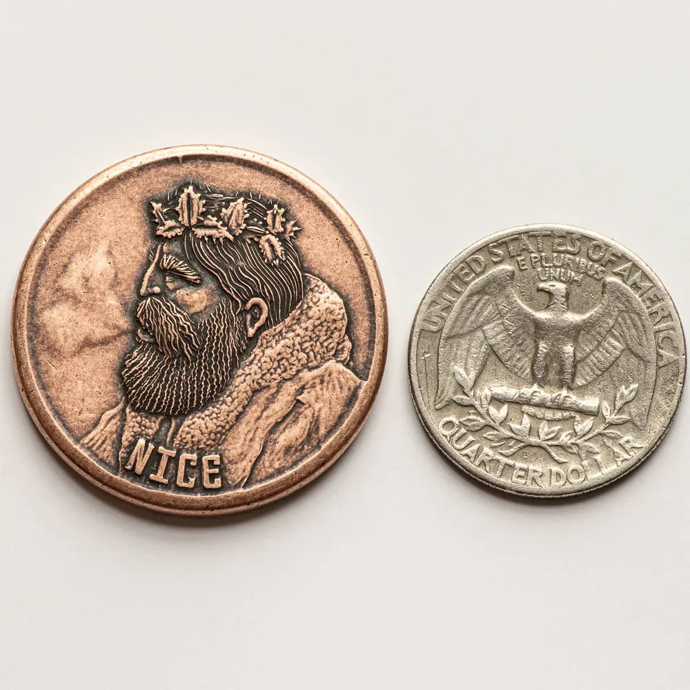Shire Post Mint Naughty or Nice Copper Decision Maker Keepsake token