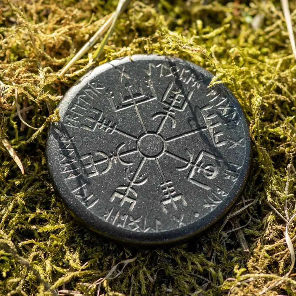 Shire Post Mint Norse Dual Stave Iron, Vegvisir and Helm Aw