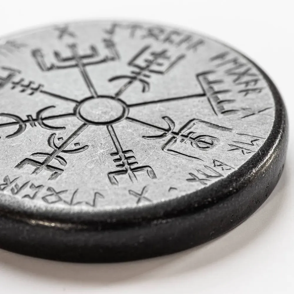 Shire Post Mint Norse Dual Stave Iron, Vegvisir and Helm Aw