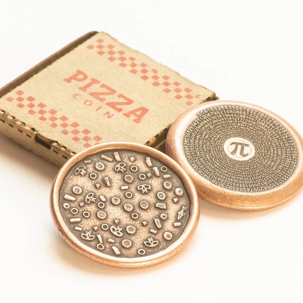 Shire Post Mint Pizza Pi Coin Copper Tiny Pizza Box
