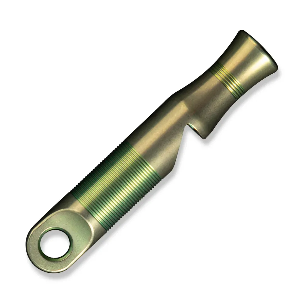 WEKNIFE -05P Titanium Whistle Brown Paracord, Green