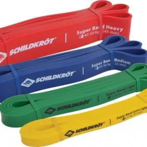 Treningsstrikk powerband 2080x4,5mm 4 motstandsnivåer flerfarget Schildkrot Super Band