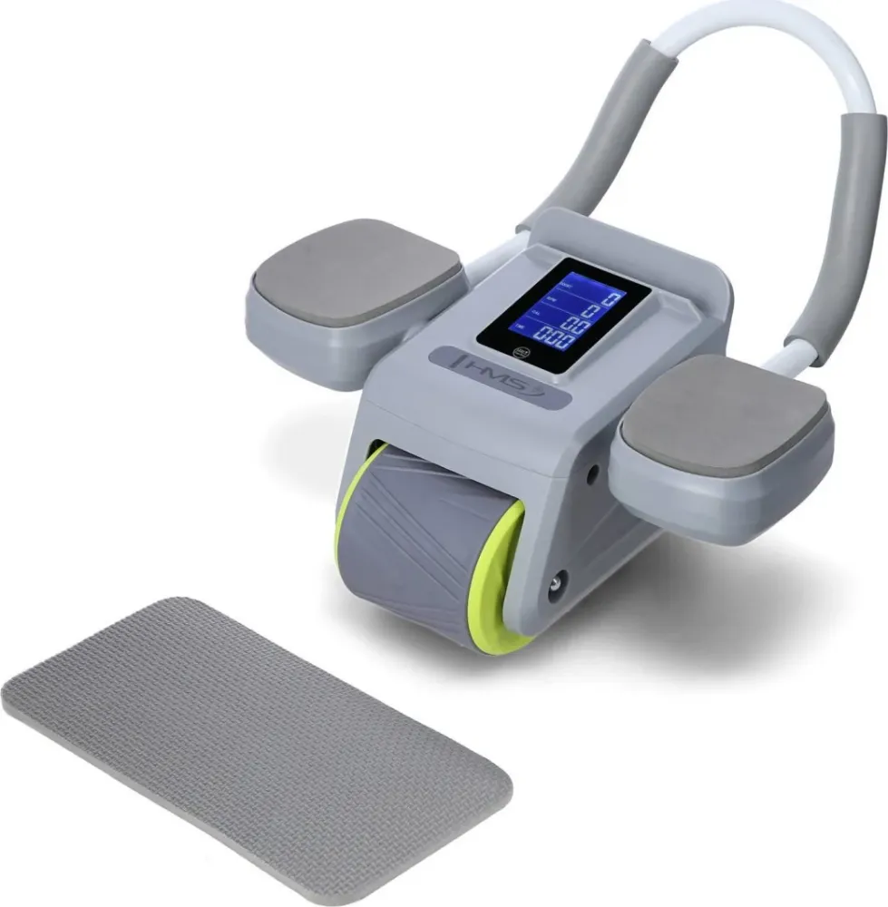 Ab Wheel Automatisk Med LCD-display, USB‑C Og 2x6 – HMS KA08 Gray