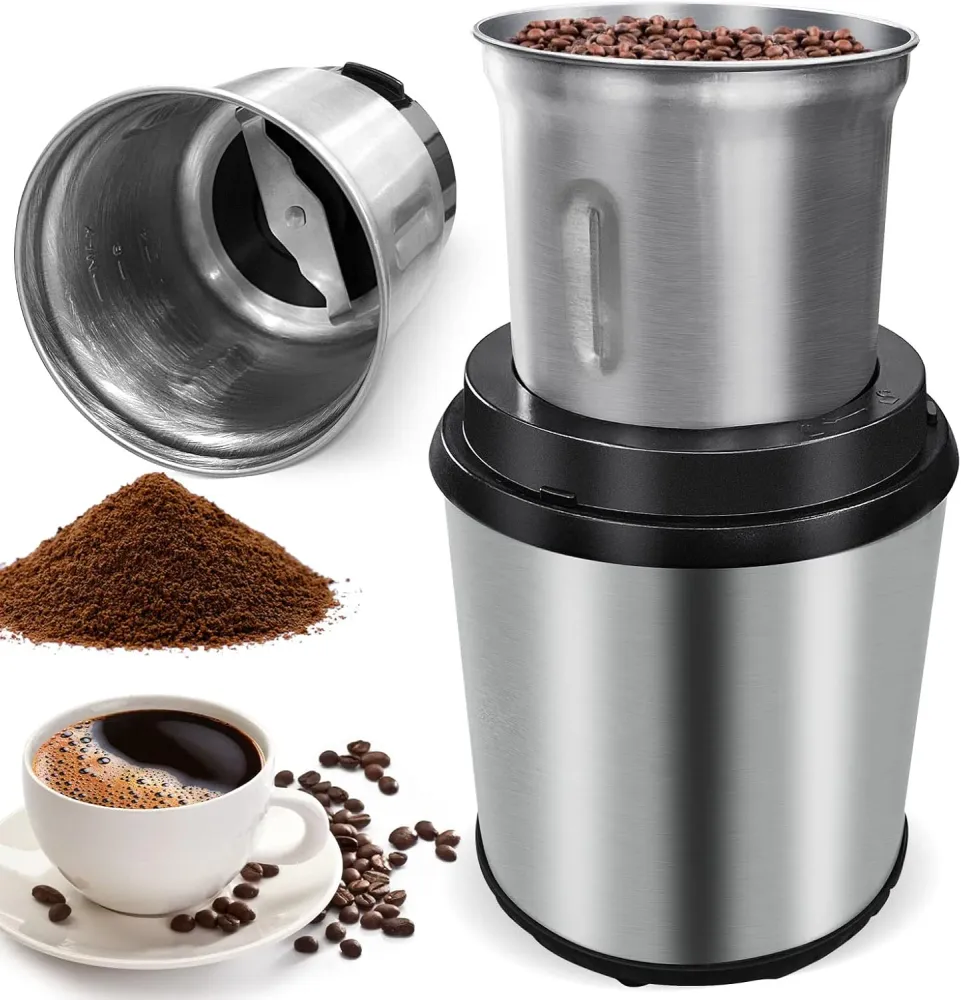 Elektrisk kaffekvern og krydderkvern med avtakbar kopp – BrewMate